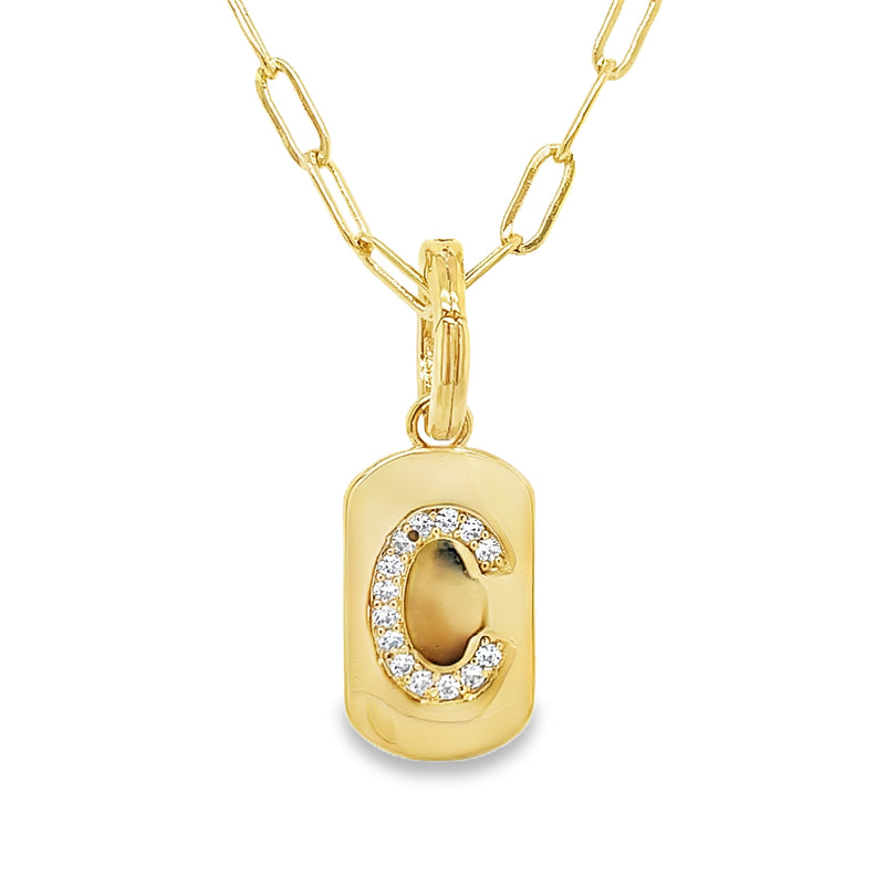 GOLD PLATED INITIAL NECKLACE  #805-00248