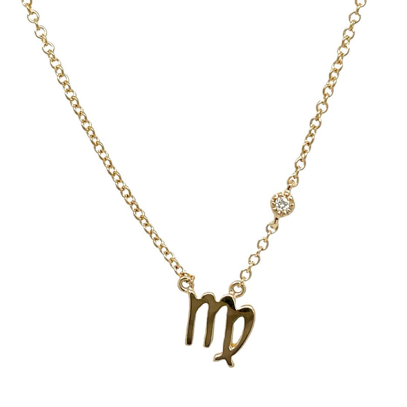 14K YELLOW GOLD VIRGO NECKLACE