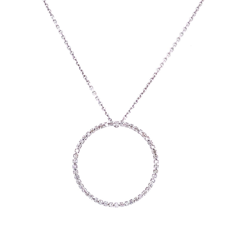 14K WHITE GOLD DIAMOND NECKLACE