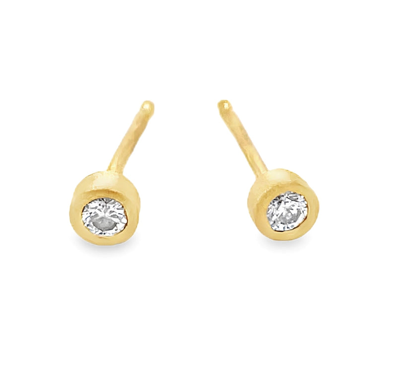 18K YELLOW GOLD DIAMOND EARRINGS  #150-00056