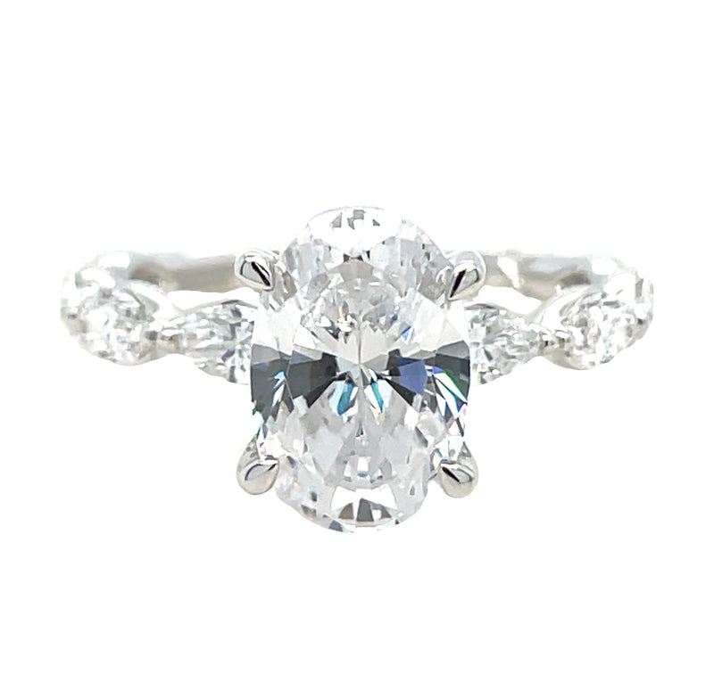 14K WHITE GOLD DIAMOND SEMI MOUNT