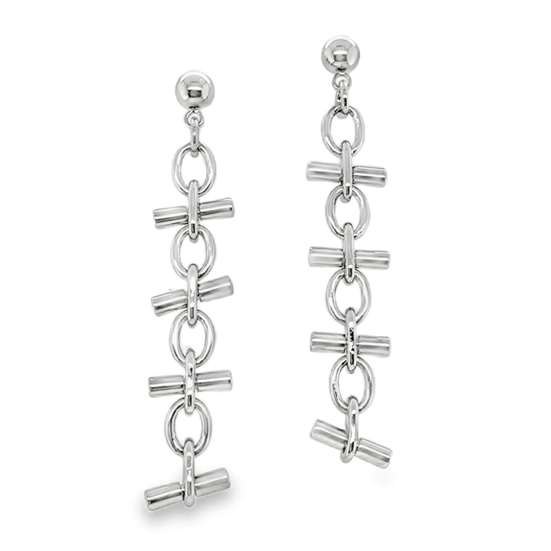 RHODIUM PLATED EARRINGS   #806-00704