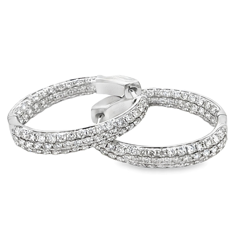 14K WHITE GOLD DIAMOND EARRINGS  #150-00157