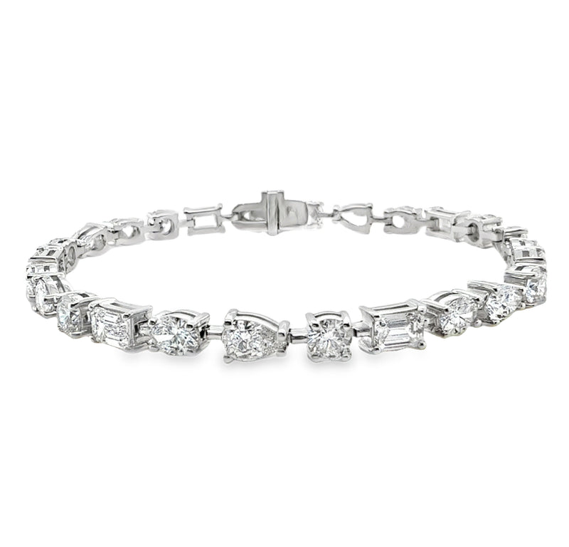 14K WHITE GOLD DIAMOND BRACELET  #170-00196