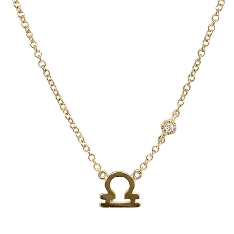 14K YELLOW GOLD LIBRA NECKLACE