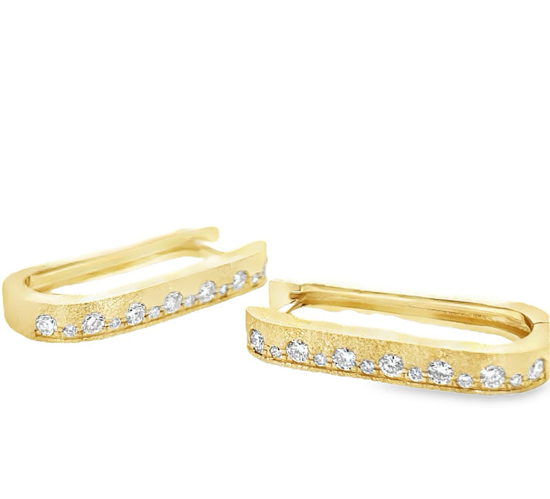 14K YELLOW GOLD DIAMOND EARRINGS  #150-00419