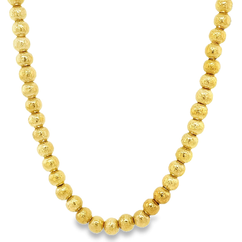 22K YELLOW GOLD PLATED BRASS NECKLACE  #800-00290