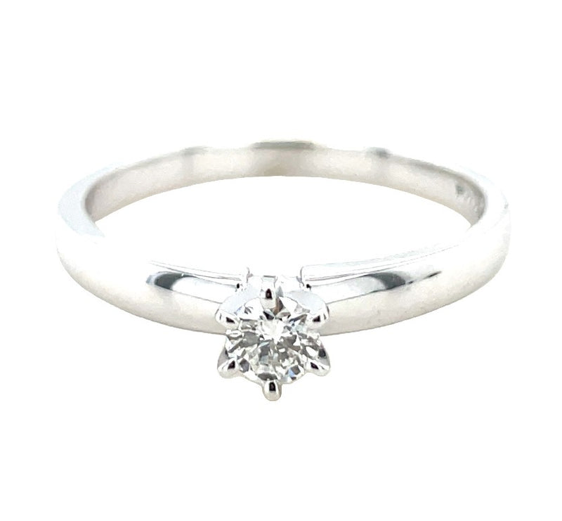 14K WHITE GOLD DIAMOND RING