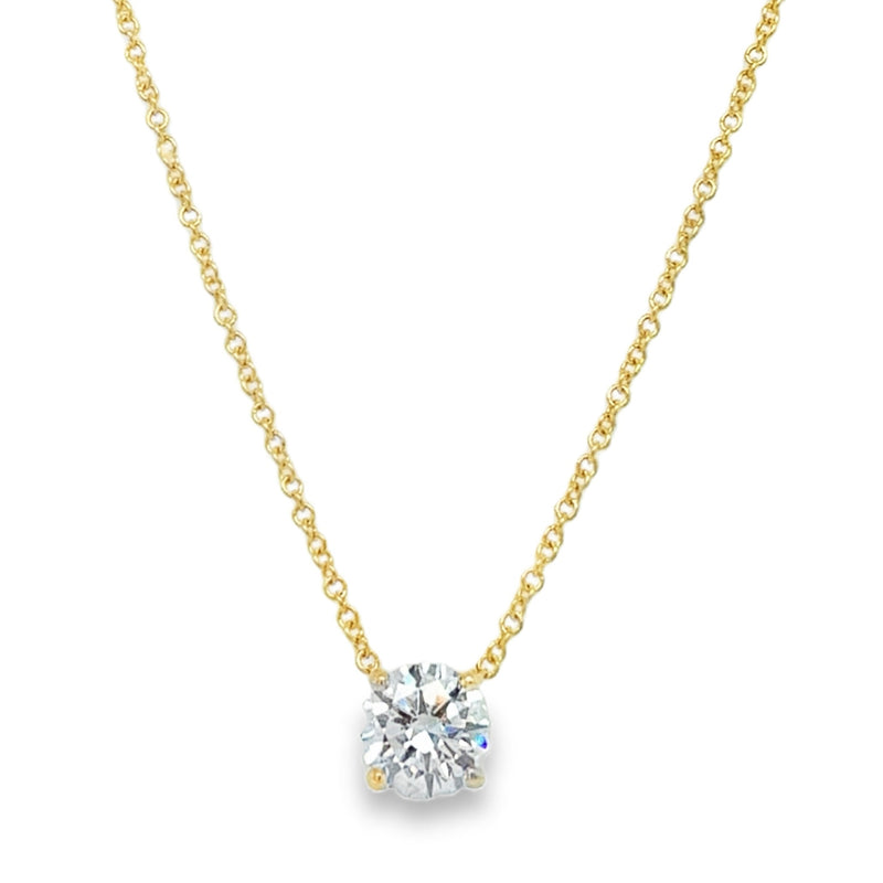 14K YELLOW GOLD DIAMOND NECKLACE  #165-00297