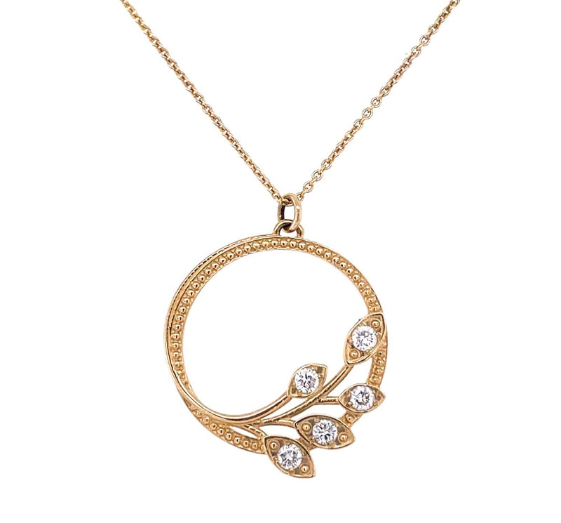 14K YELLOW GOLD DIAMOND NECKLACE