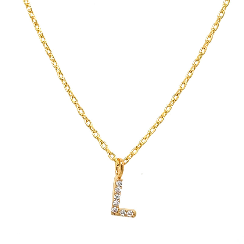 GOLD PLATED INITIAL NECKLACE