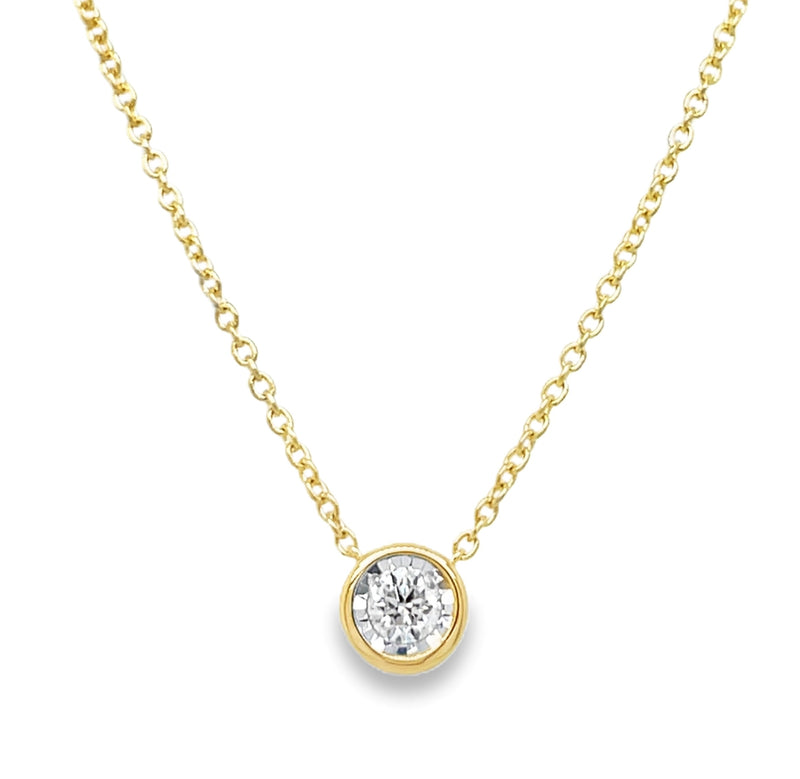 14K YELLOW GOLD DIAMOND NECKLACE  #160-00338
