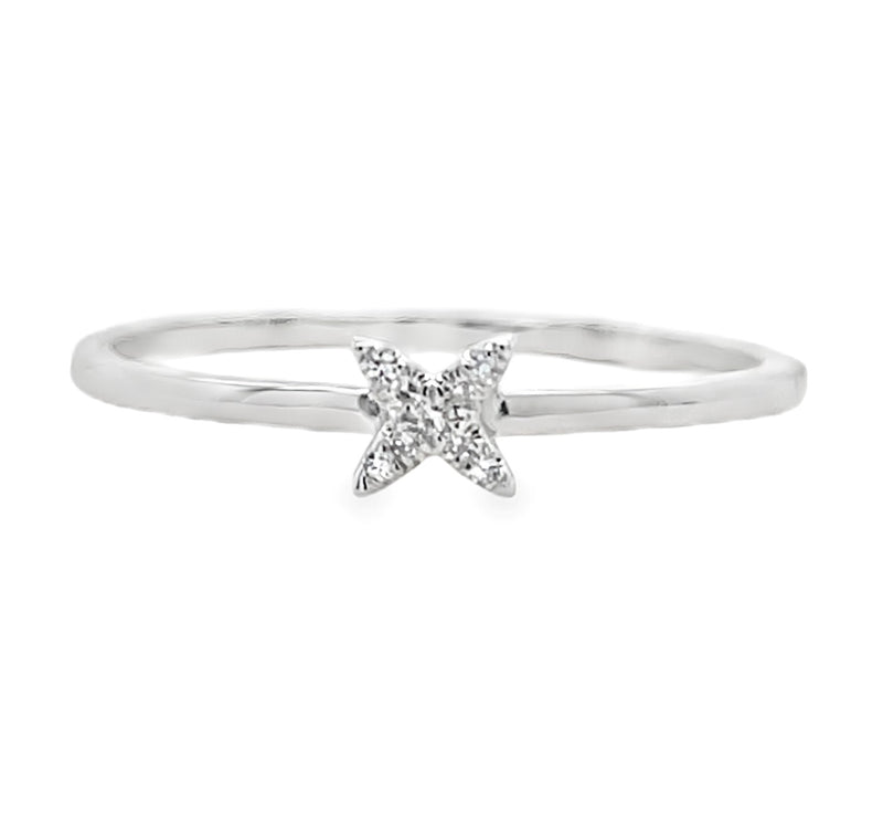 14KWHITE GOLD RING W/DIAMOND   #130-00161