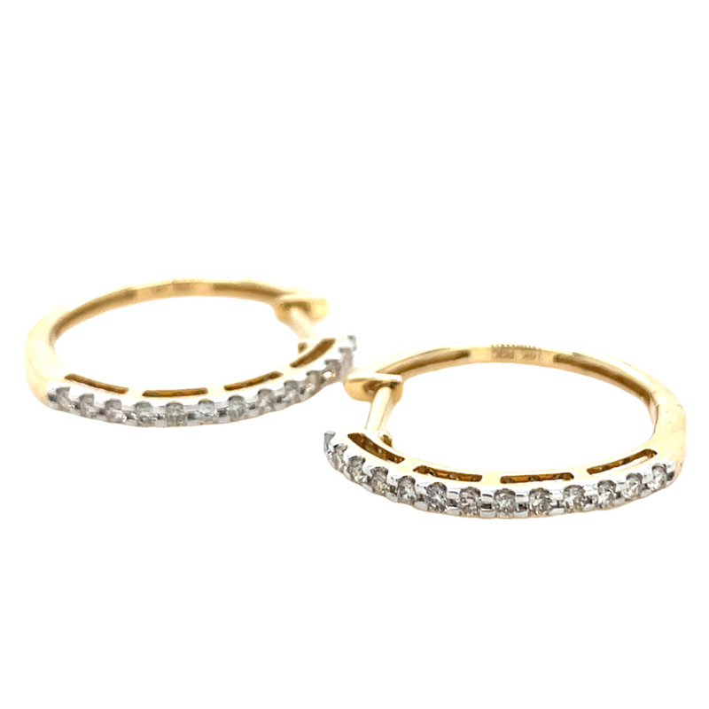 14K YELLOW GOLD DIAMOND EARRINGS