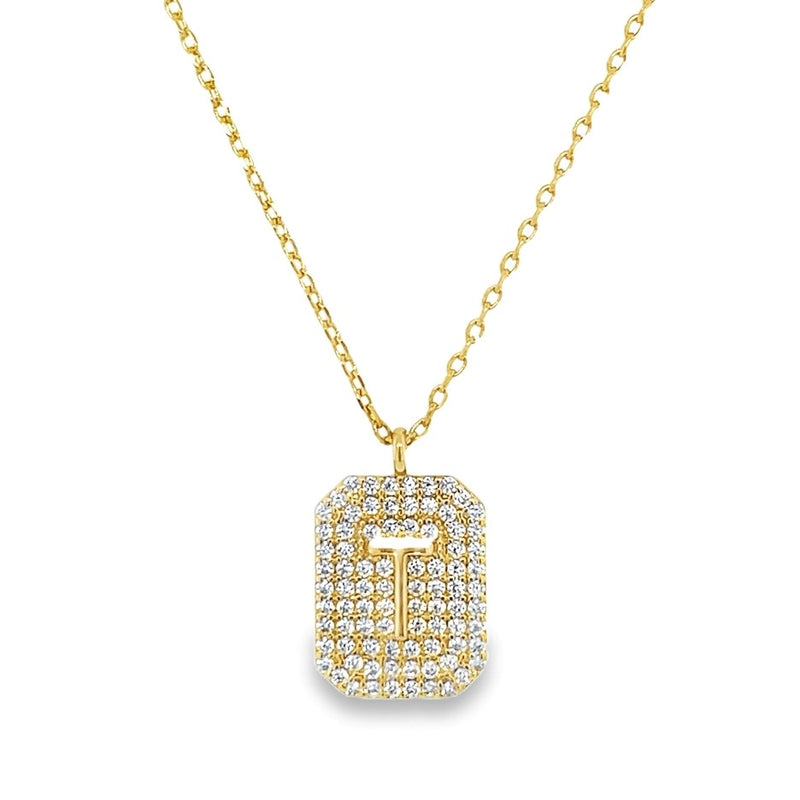 GOLD PLATED INITIAL NECKLACE  #805-00545