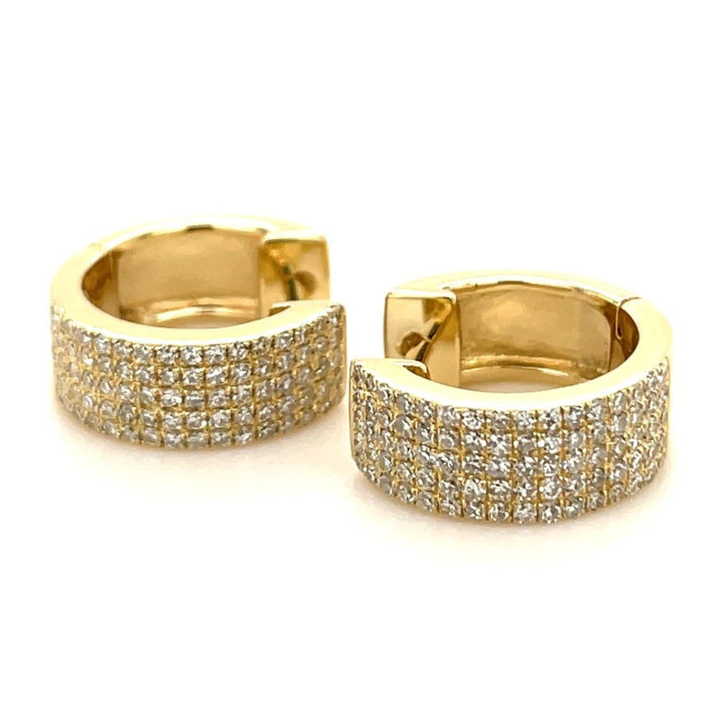 14K YELLOW GOLD DIAMOND EARRINGS