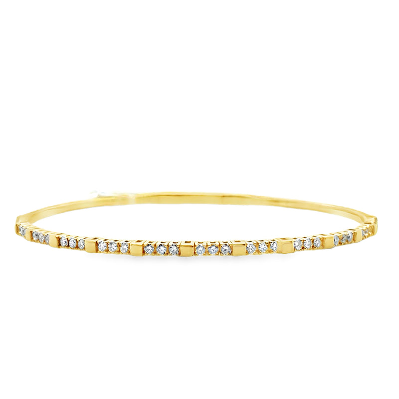 14K YELLOW GOLD DIAMOND BRACELET  #170-00192