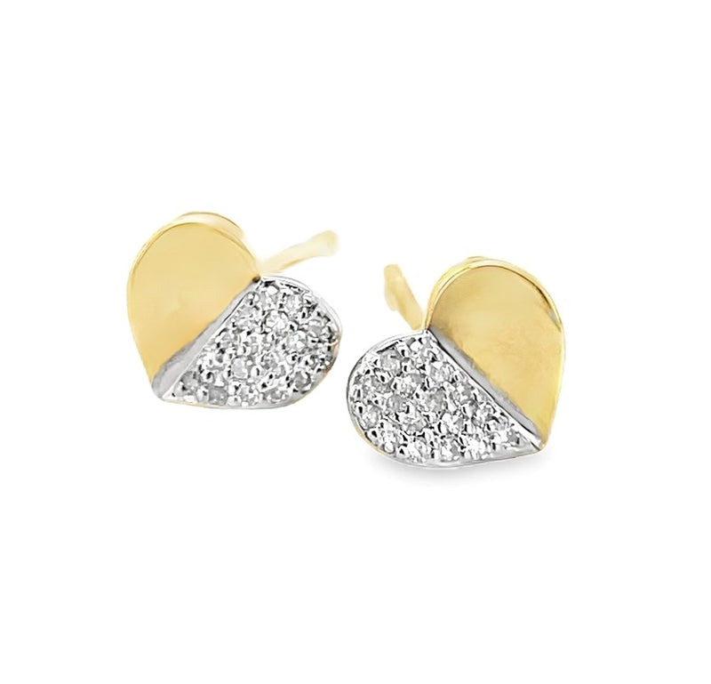 14K YELLOW GOLD DIAMOND EARRINGS  #150-00328