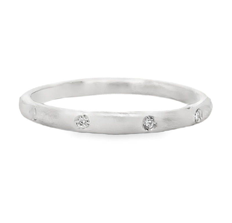 STERLING SILVER DIAMOND RING  #130-00103