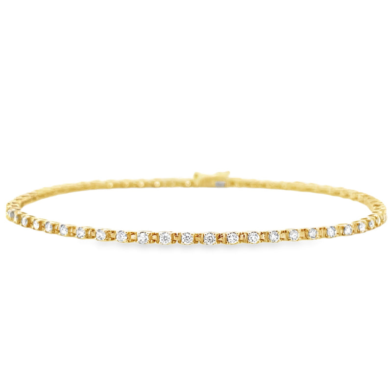 14K YELLOW GOLD DIAMOND BRACELET  #170-00017