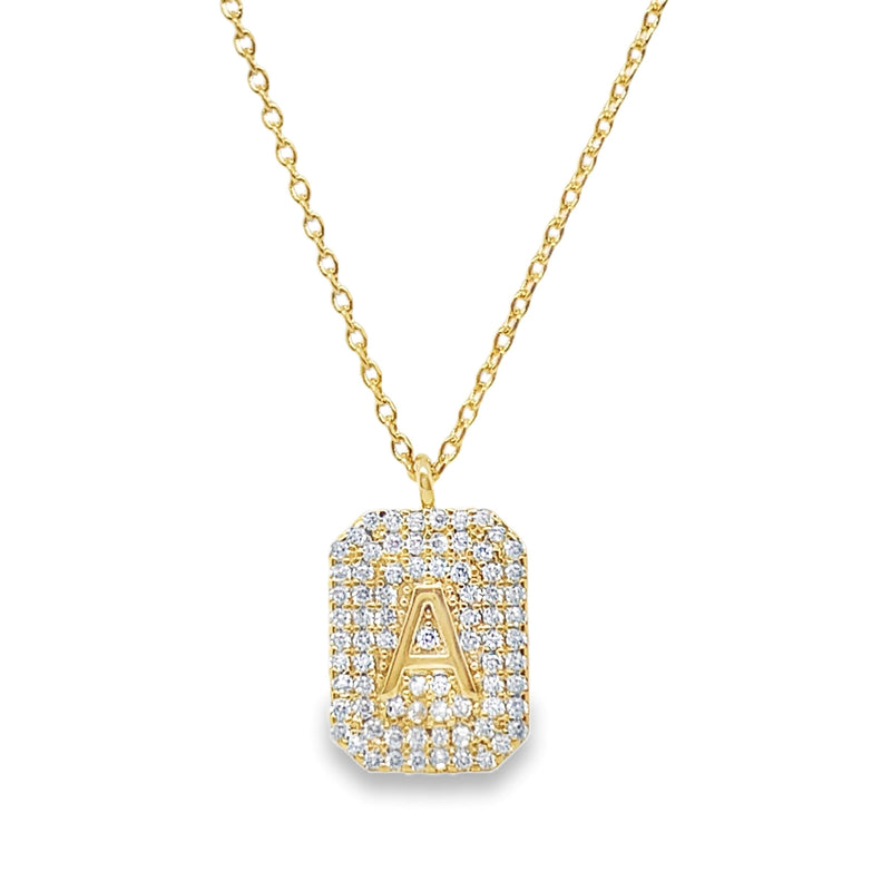 GOLD PLATED INITIAL NECKLACE  #805-00528