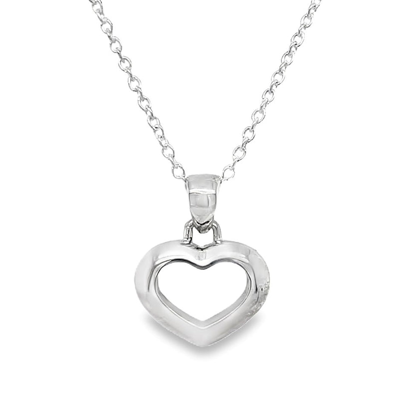 STERLING SILVER HEART NECKLACE  #640-00187