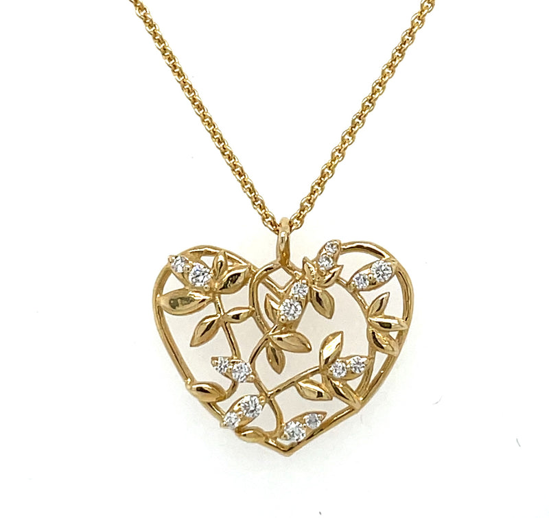 14K YELLOW GOLD HEART NECKLACE