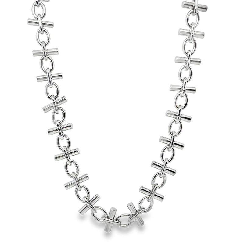 RHODIUM PLATED NECKLACE  #805-00756