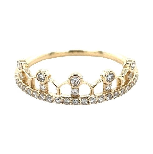 14K YELLOW GOLD DIAMOND RING