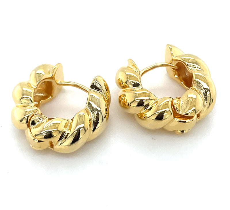 GOLD PLATED HUGGY EARRINGS