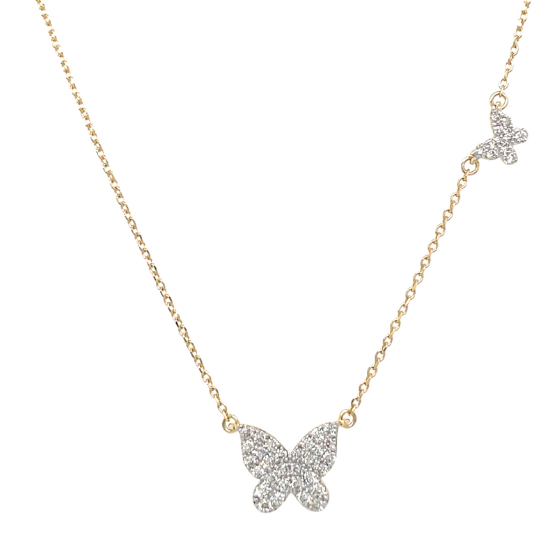 14K YELLOW GOLD DIAMOND NECKLACE