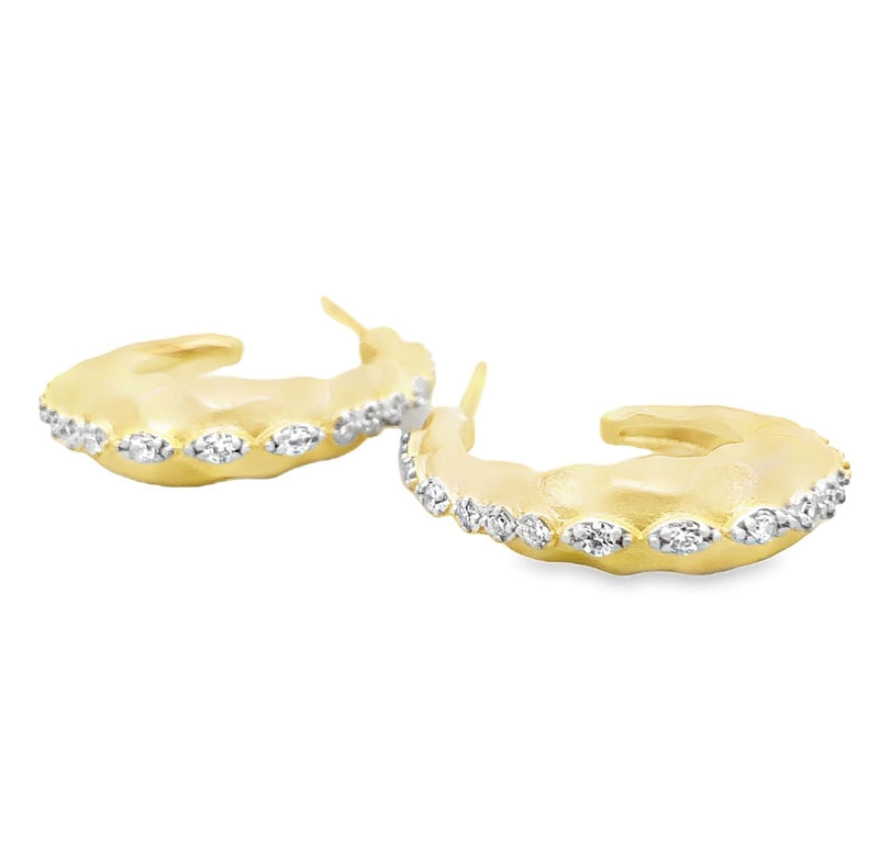 GOLD PLATED STERLING SILVER EARRINGS  #645-00241