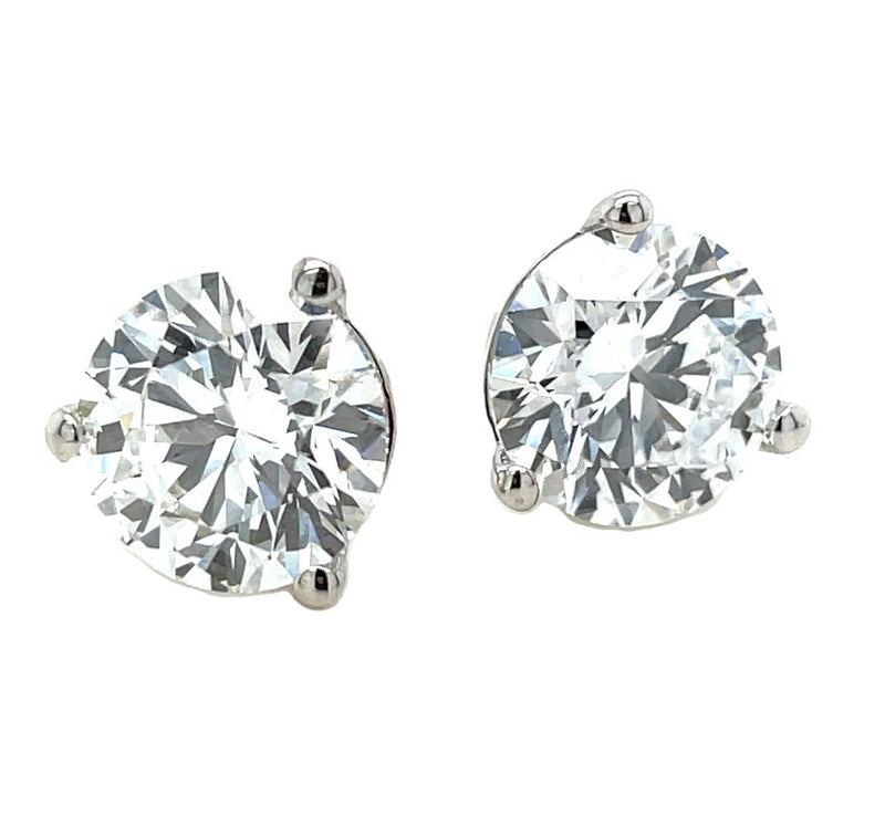 14K WHITE GOLD DIAMOND STUD EARRINGS