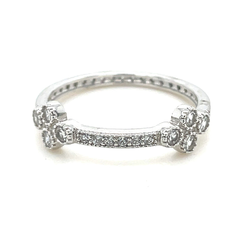 STERLING SILVER CUBIC ZIRCONIA RING
