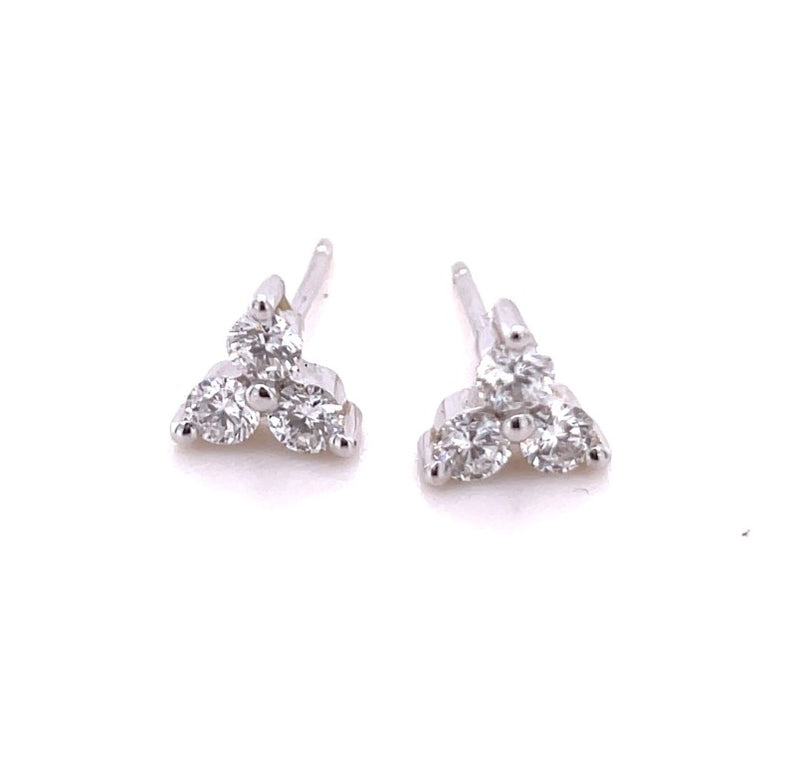 14K WHITE GOLD DIAMOND EARRINGS