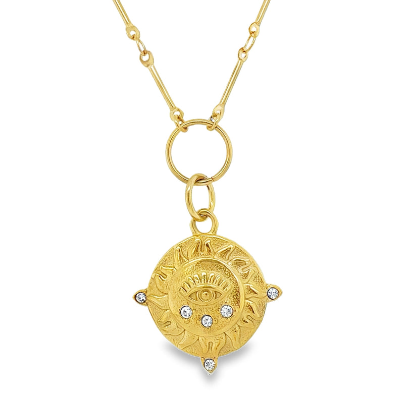 GOLD PLATED STAINLESS STEEL NECKLACE   #805-00884