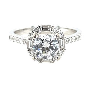 14K WHITE GOLD DIAMOND SEMI MOUNT