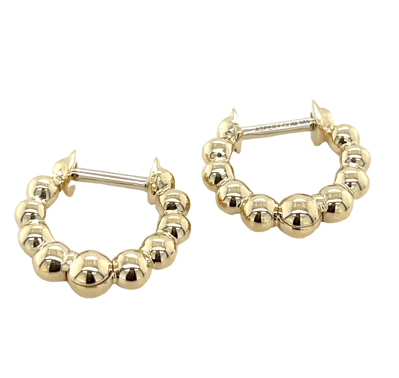 14K YELLOW GOLD HOOP EARRINGS