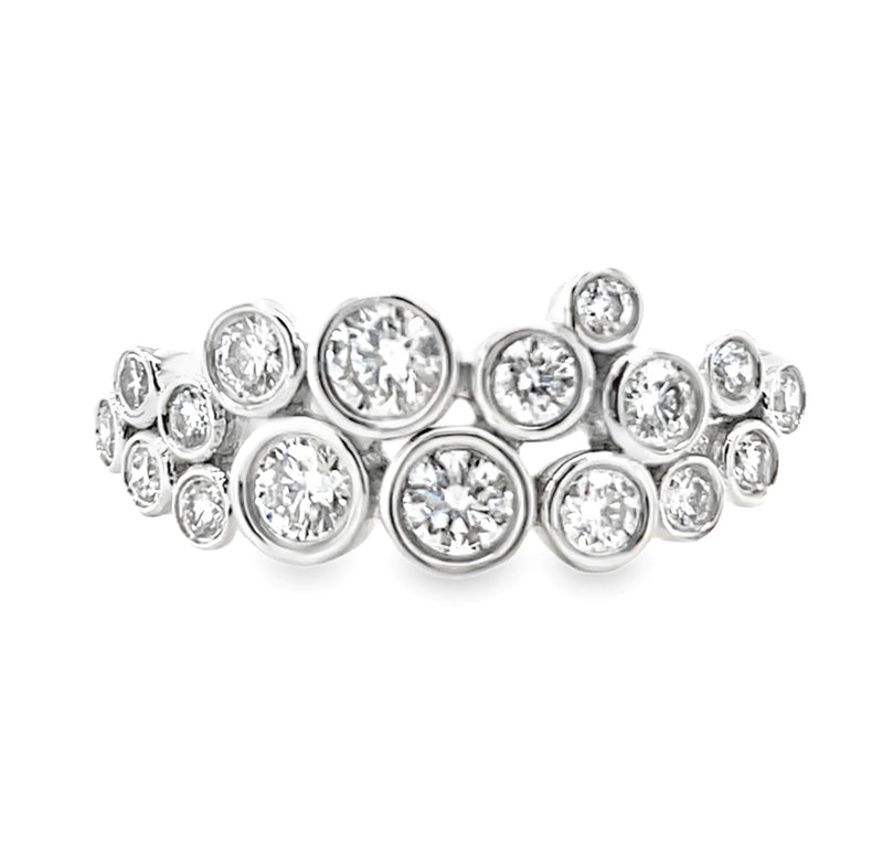 14K WHITE GOLD DIAMOND RING  #130-00273
