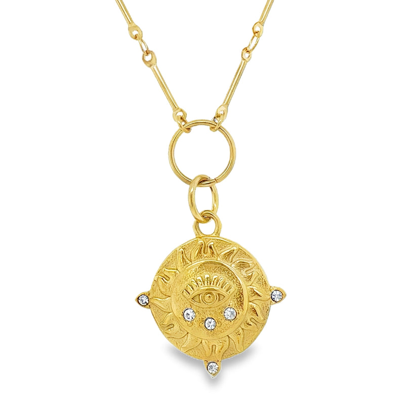GOLD PLATED STAINLESS STEEL NECKLACE  #805-00883