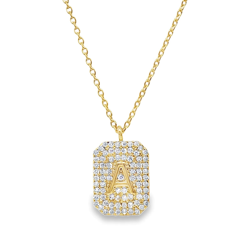 GOLD PLATED INITIAL NECKLACE  #805-00528