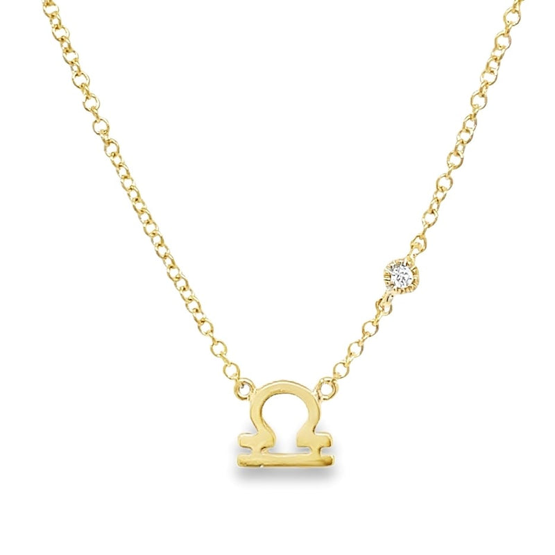 14K YELLOW GOLD LIBRA NECKLACE  #160-00118
