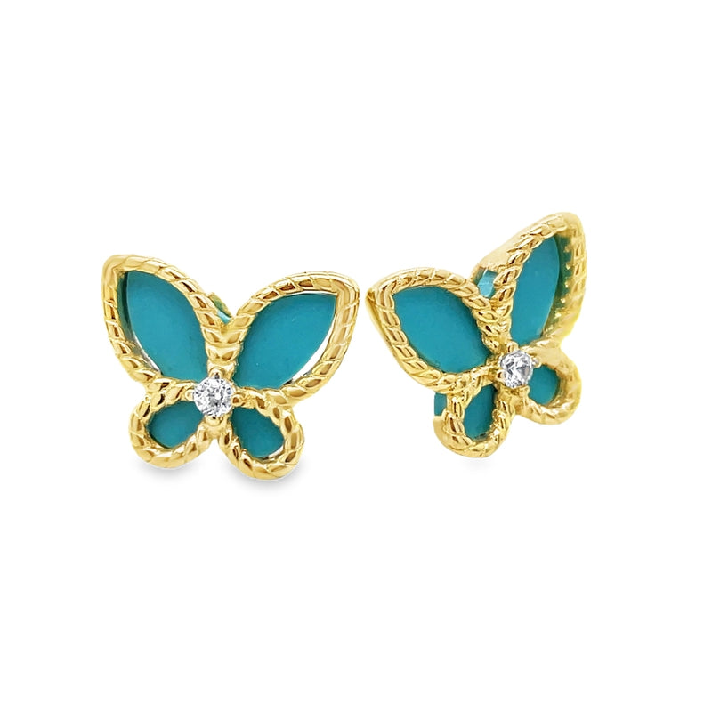 GOLD PLATED STERLING SILVER EARRINGS  #265-00268