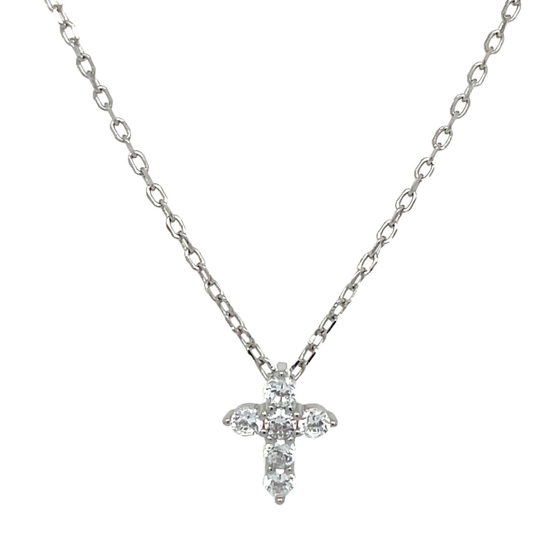 STERLING SILVER CROSS NECKLACE