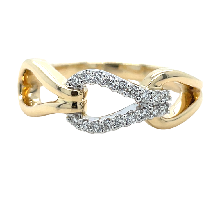 14K YELLOW GOLD DIAMOND RING