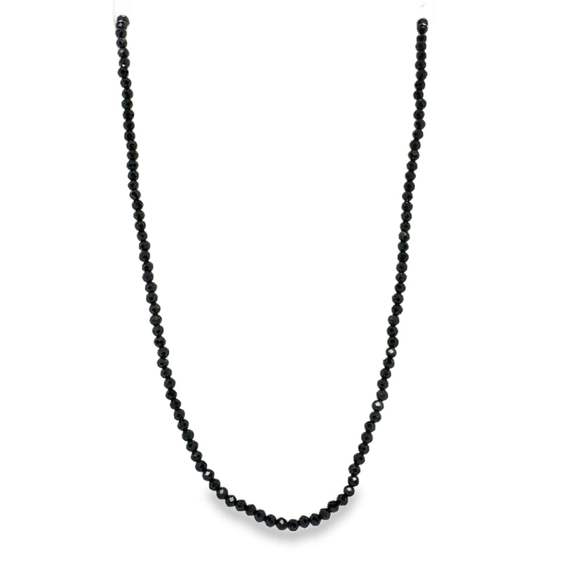 BLACK SPINEL BEADED NECKLACE  #805-00812