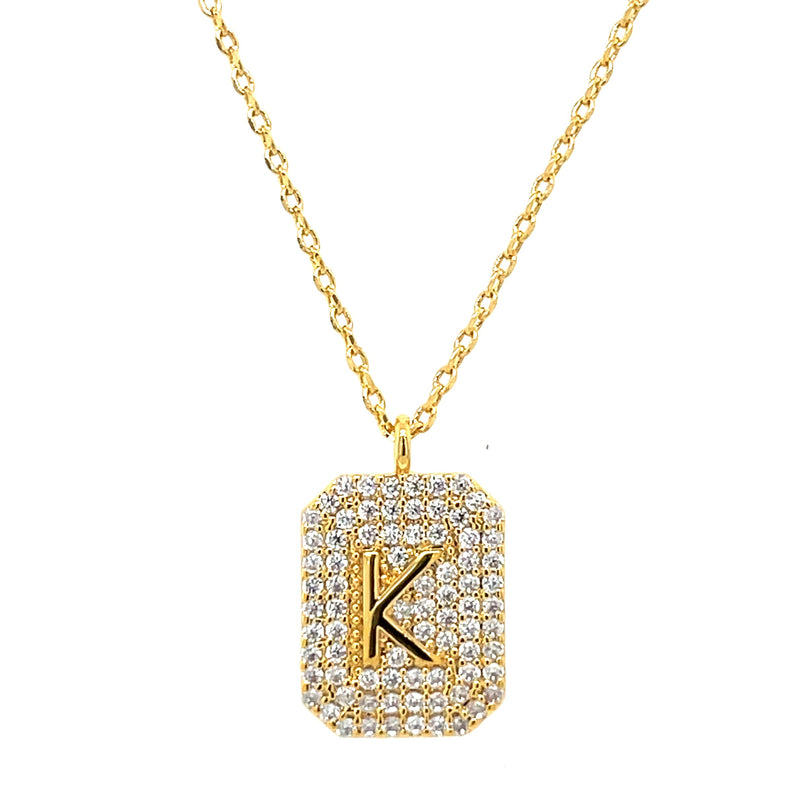 GOLD PLATED INITIAL NECKLACE