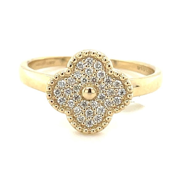 14K YELLOW GOLD DIAMOND RING