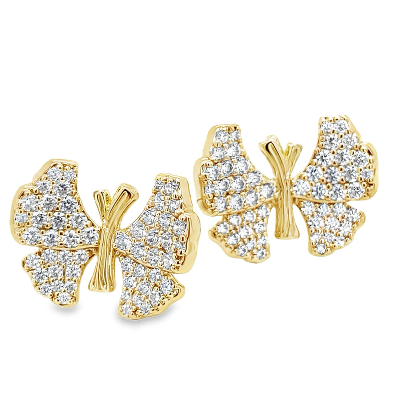YELLOW GOLD PLATED EARRINGS  #806-00513