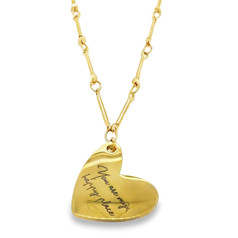 GOLD PLATED STAINLESS STEEL NECKLACE  #805-00766